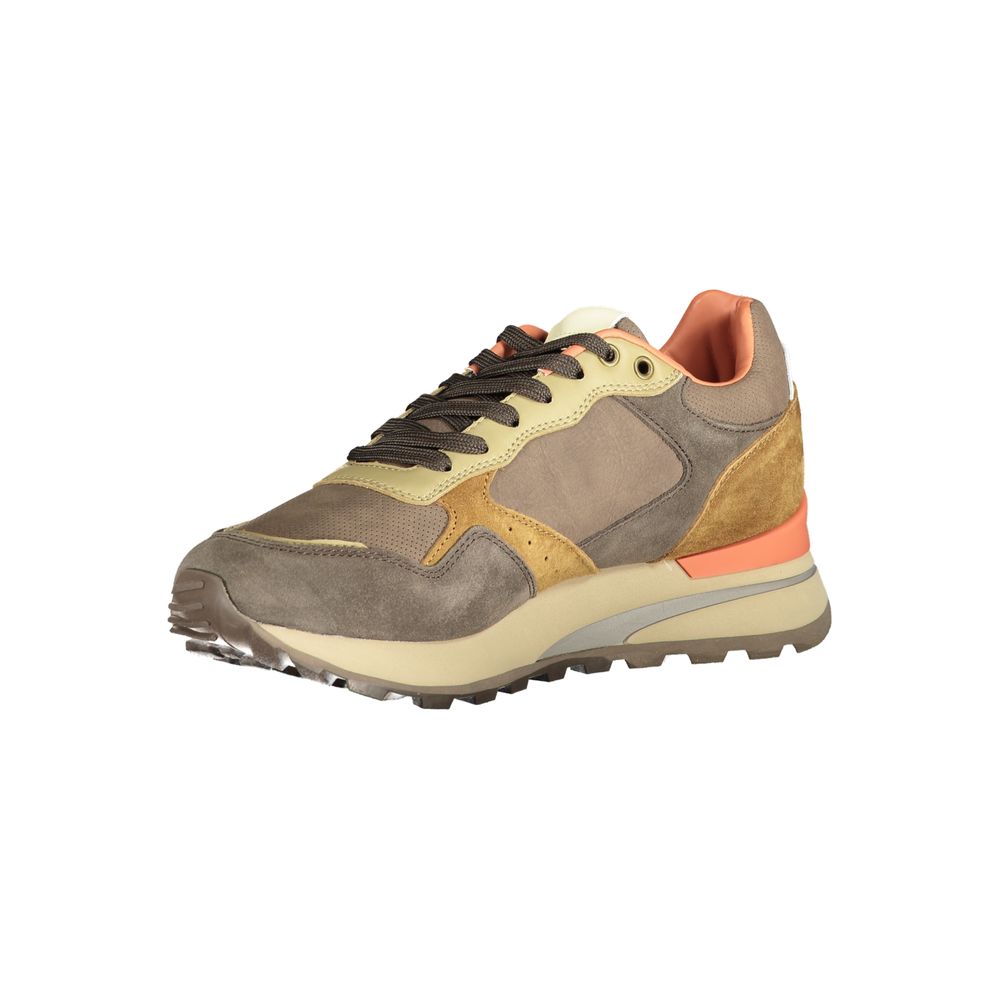 Sneakers by Blauer for men in polyester polyethylene leather brown features an opulent silhouette from the Men's Fashion Polyester Polyethylene Leather Sneakers collection, showcasing a signature fashion style with an opulent finish.