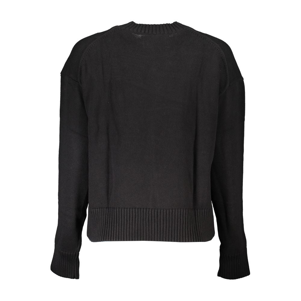Calvin Klein Women's Crew Neck Cotton Sweater - Black