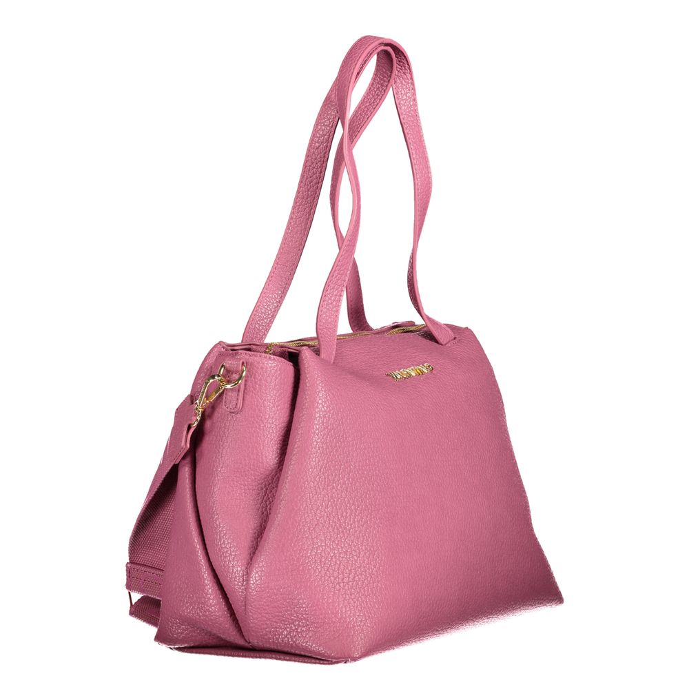 This Crossbody Tote Handbag by Mario Valentino for women in polyethylene and pink presents a sculptural silhouette featuring a secure zipper, ample internal-pockets, and versatile crossbody-strap, adjustable-strap & handle for a sculptural finish.