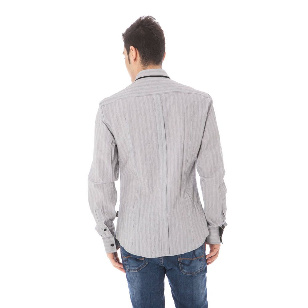 Shirt by Costume National for men in cotton white showcases a sleek silhouette, elegantly detailed with a sleek and for a sleek finish.