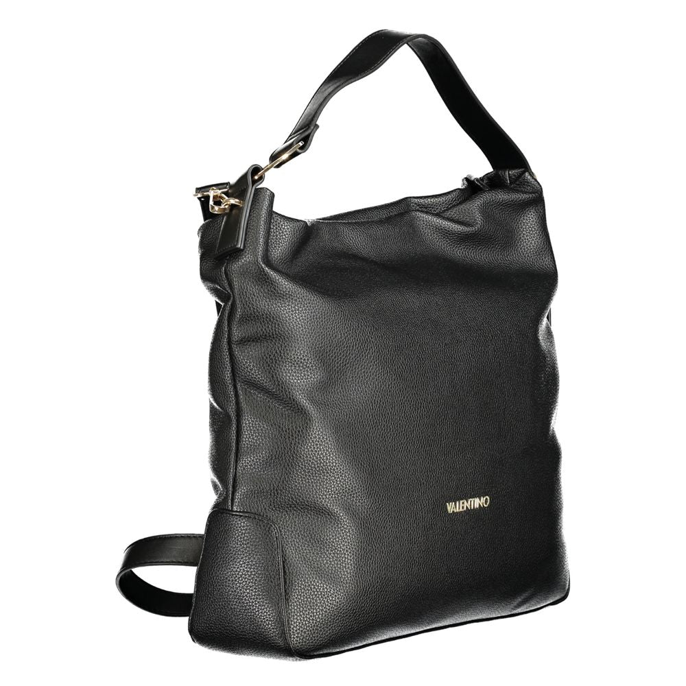 Handbag by Mario Valentino for women in polyethylene black presents a ornamental silhouette, showcasing a secure zipper, ample internal-pockets, and versatile shoulder-strap, adjustable-strap & handle for a ornamental finish.