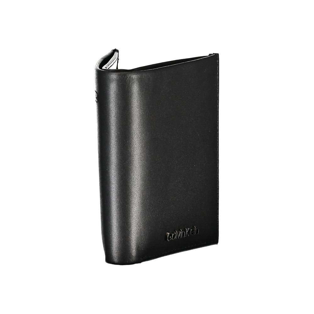 Cardholder Wallet by Calvin Klein for men in leather black showcases a refined silhouette, artfully capturing the essence of the refined Leather Cardholder Wallet design with functional card-organization rfid-protection.