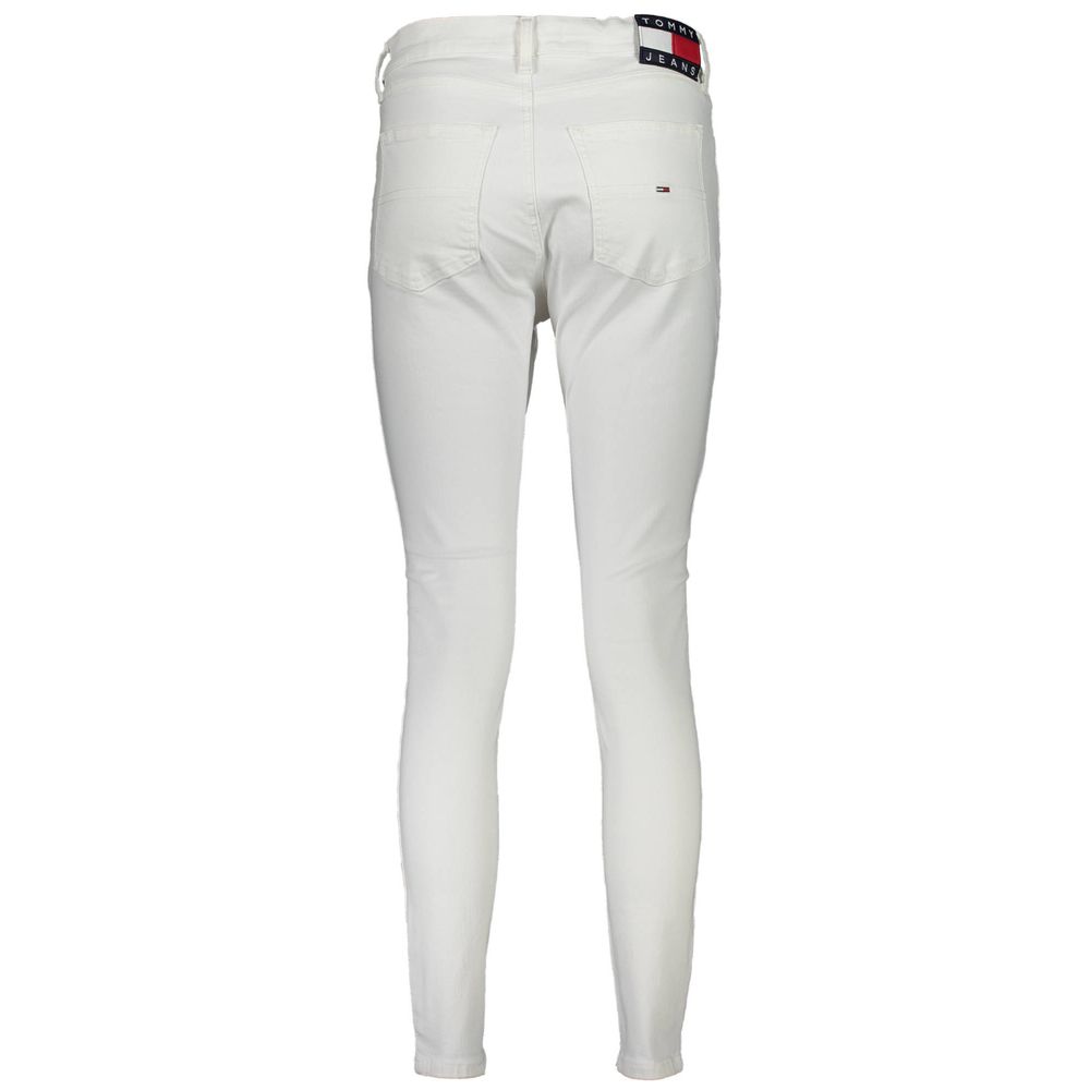 Jeans by Tommy Hilfiger for women in stretch denim cotton white & signature presents a refined pantology silhouette, artfully defined by a refined pantology skinny, long, and a sophisticated .