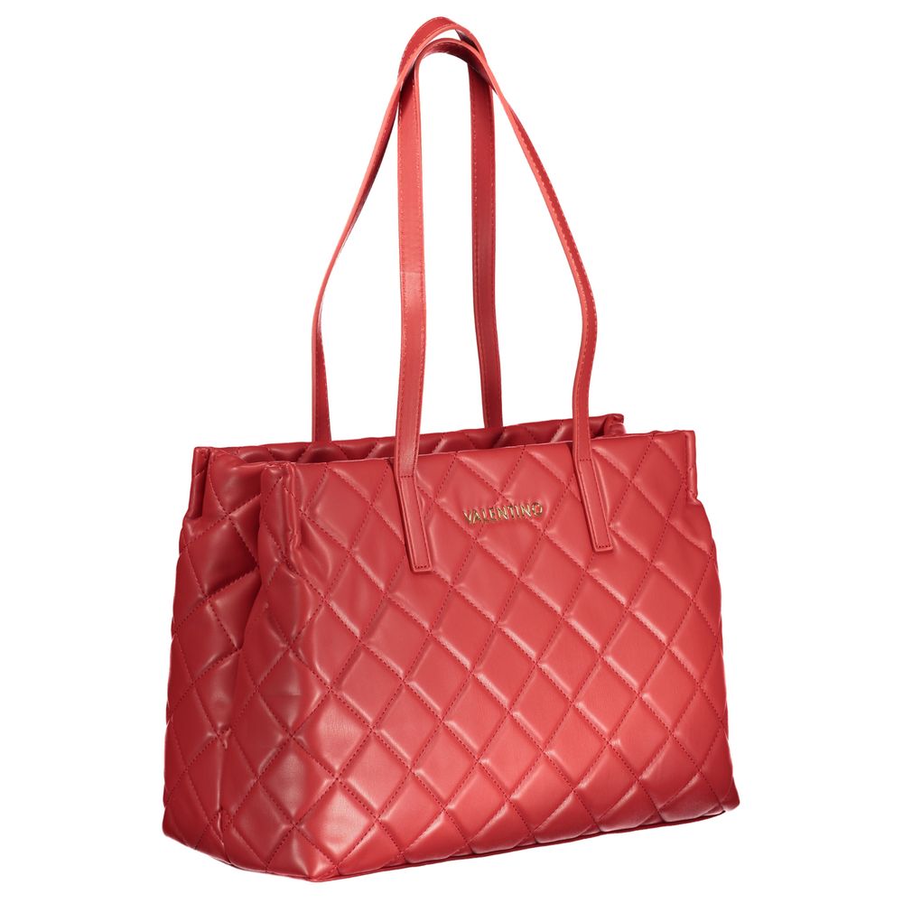 Handbag by Mario Valentino for women in polyethylene red features a ornamental silhouette, showcasing a secure zipper, ample , and ornamental handle for a sophisticated look.