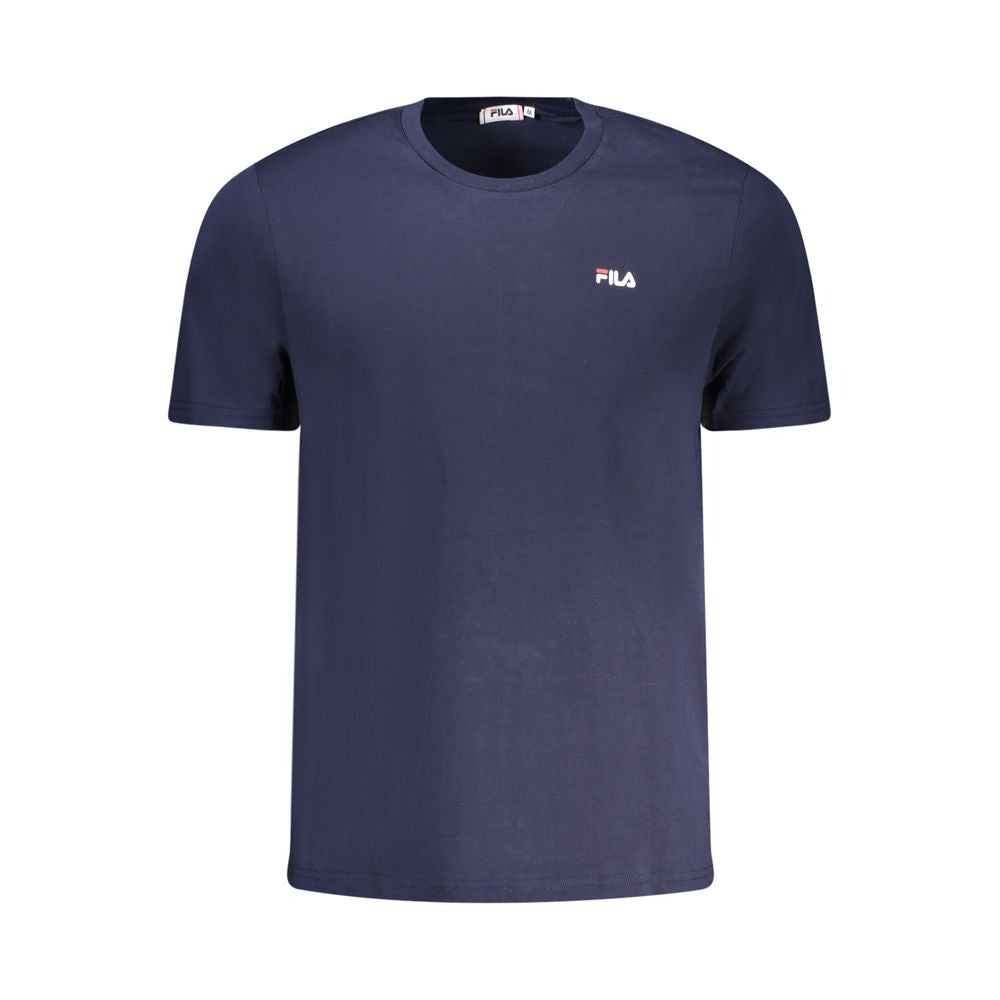 T-Shirt by Fila for men in organic cotton & polyamide blue & signature showcases a dramatic silhouette, elegantly detailed with a dramatic and for a truly dramatic finish.