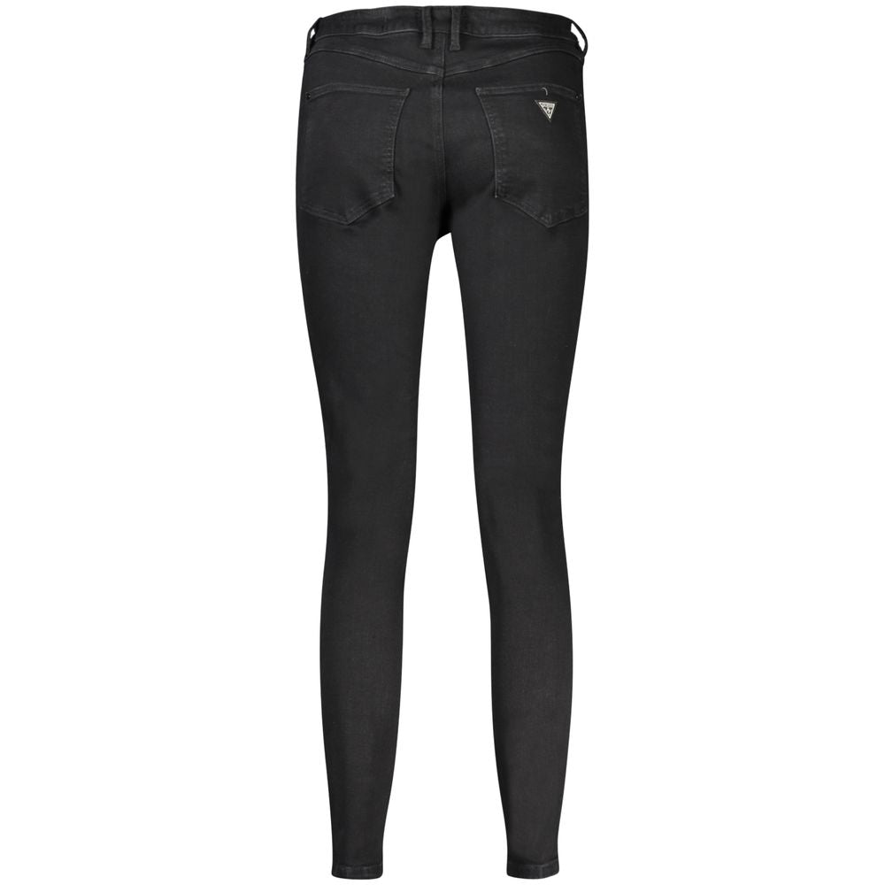Jeans by Guess Jeans for women in cotton black features an refined tailoring silhouette, showcasing a premium skinny with a and long cut for a refined tailoring look.