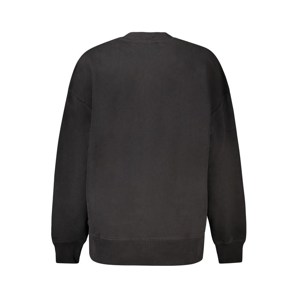 Sweatshirt by Calvin Klein for women in cotton black features an enviable silhouette, showcasing a premium and refined for a truly enviable finish.
