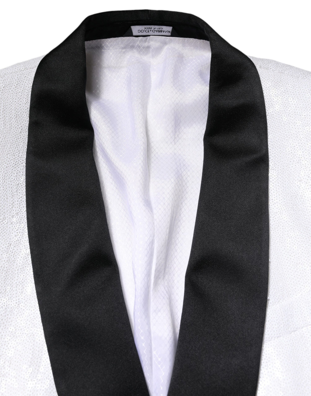 Dolce & Gabbana Men's Single Breasted Silk & Nylon Blazer - White