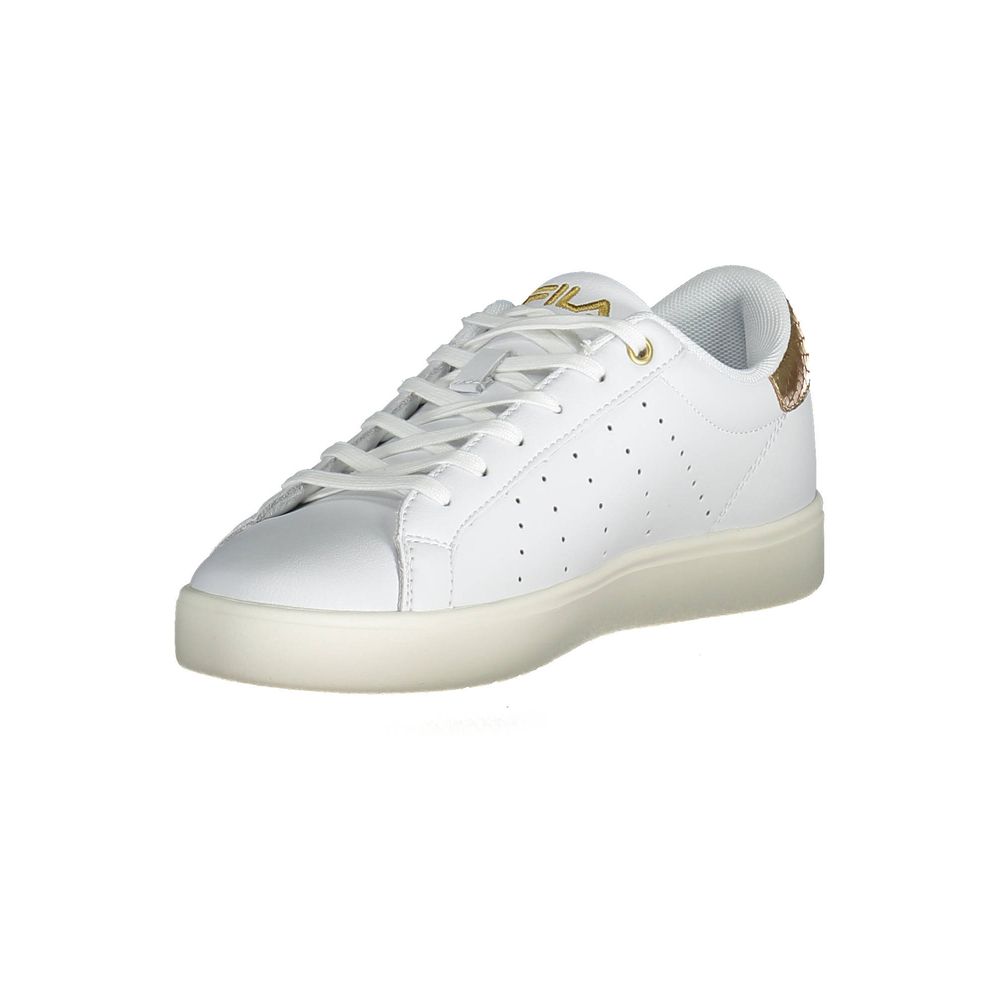 Fila Women's Fashion Polyester Polyethylene Leather Sneakers - White