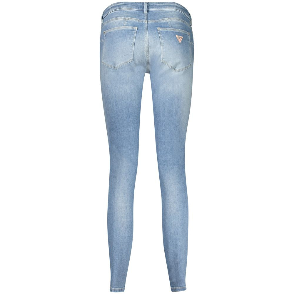 Jeans by Guess Jeans for women in stretch denim cotton light-blue features a refined silhouette with a refined skinny, defined by a and a refined long for a refined finish.