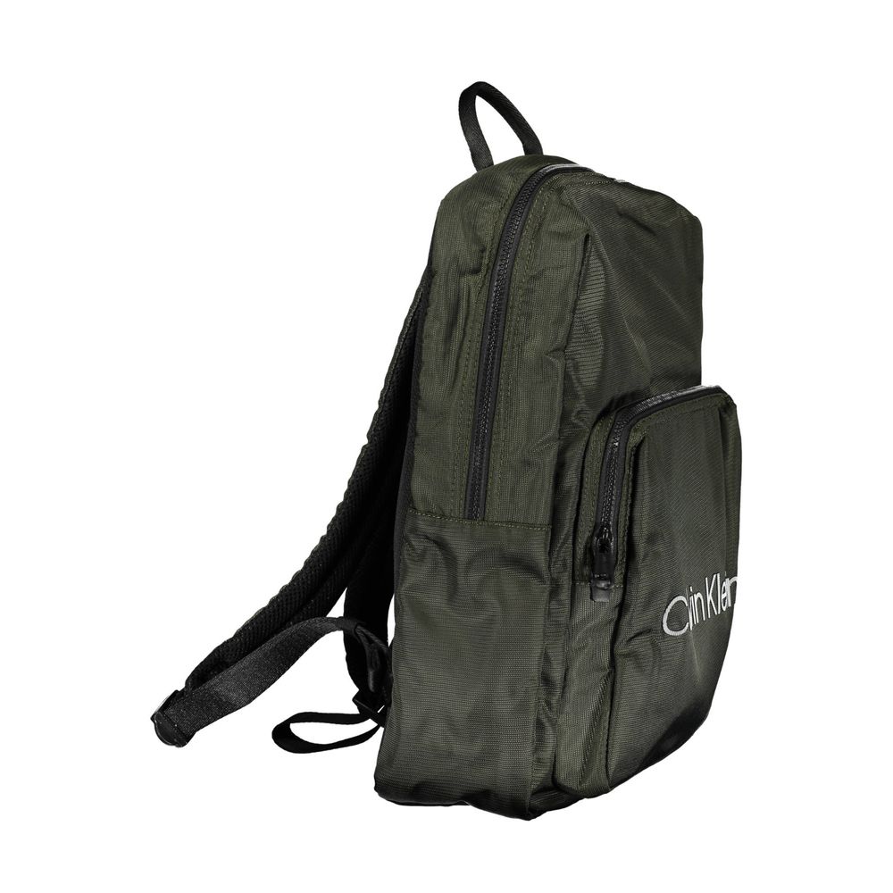 Backpack by Calvin Klein for men in polyester & polyethylene green & print features an stately silhouette from the City Polyester & Polyethylene Backpack range, with a secure zipper, ample external-pockets, internal-pockets & laptop-compartment, and versatile backpack-strap, adjustable-strap & handle.