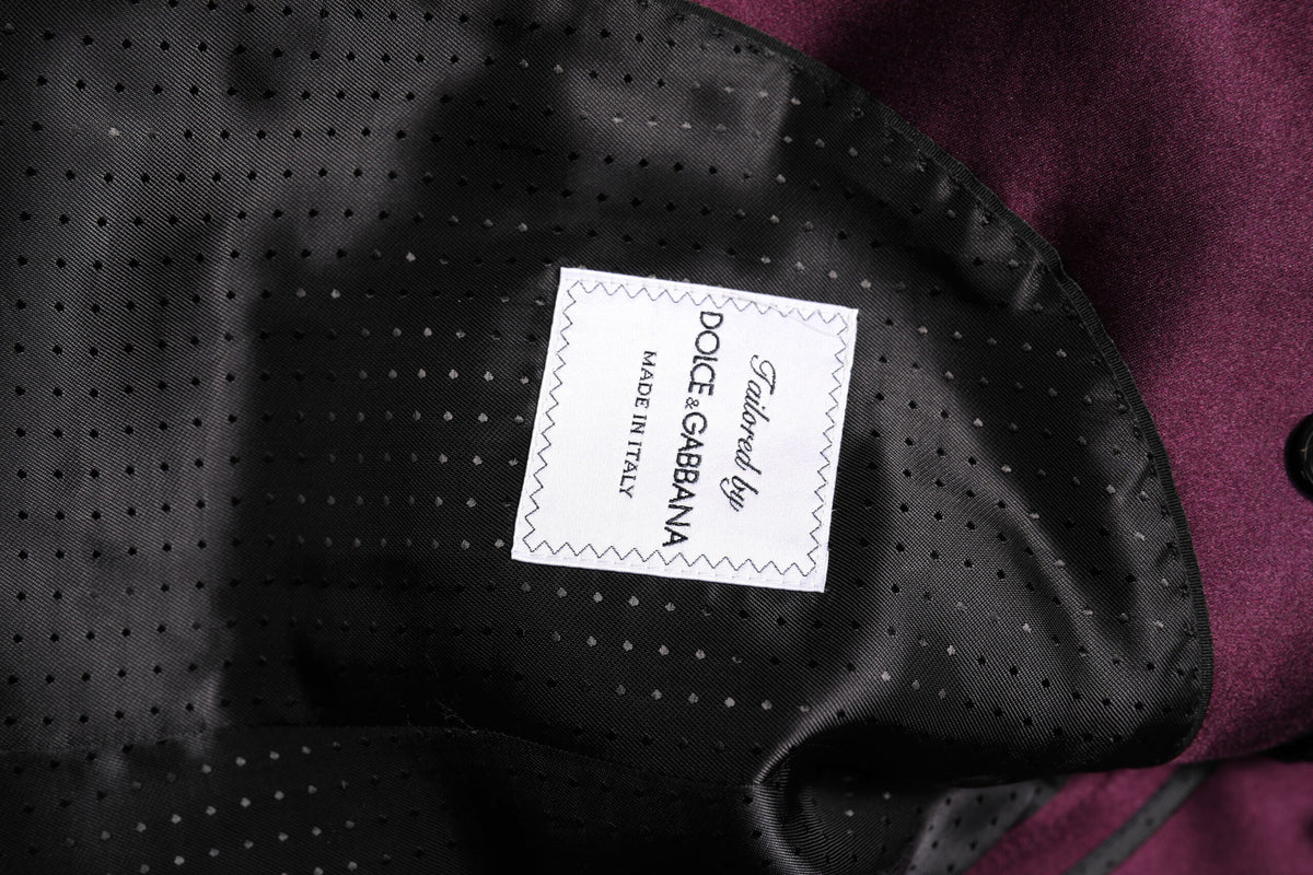 Dolce & Gabbana Men's Slim Viscose Silk & Cupro Pant Suit - Purple