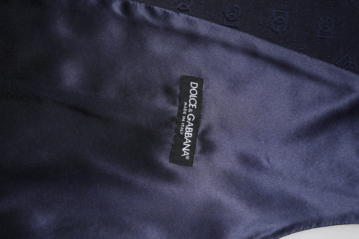Dolce & Gabbana Men's Single Breasted Viscose & Virgin Wool Vest - Dark Blue