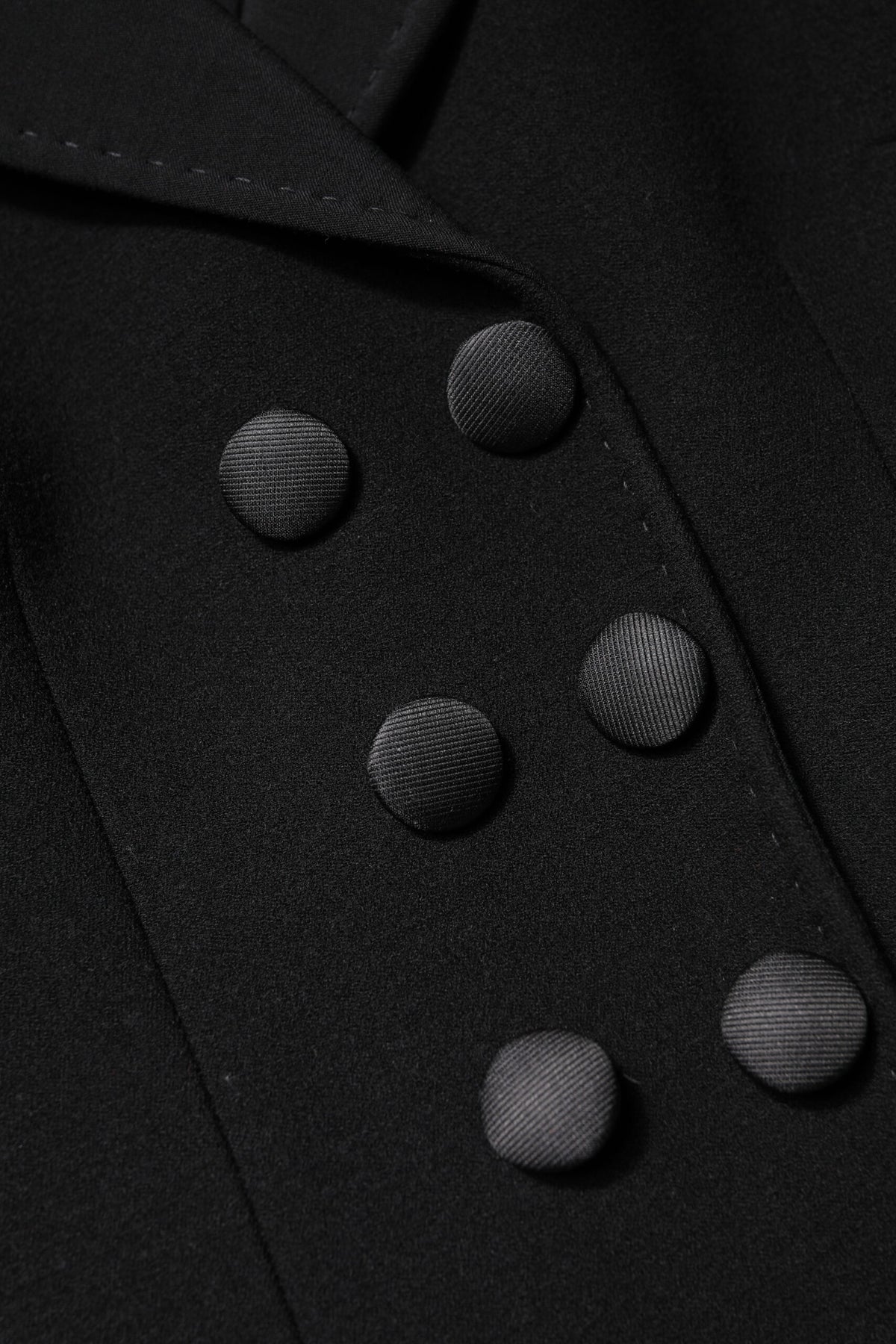 Dolce & Gabbana Women's Double Breasted Virgin Wool Silk Nylon & Elastane Jacket - Black