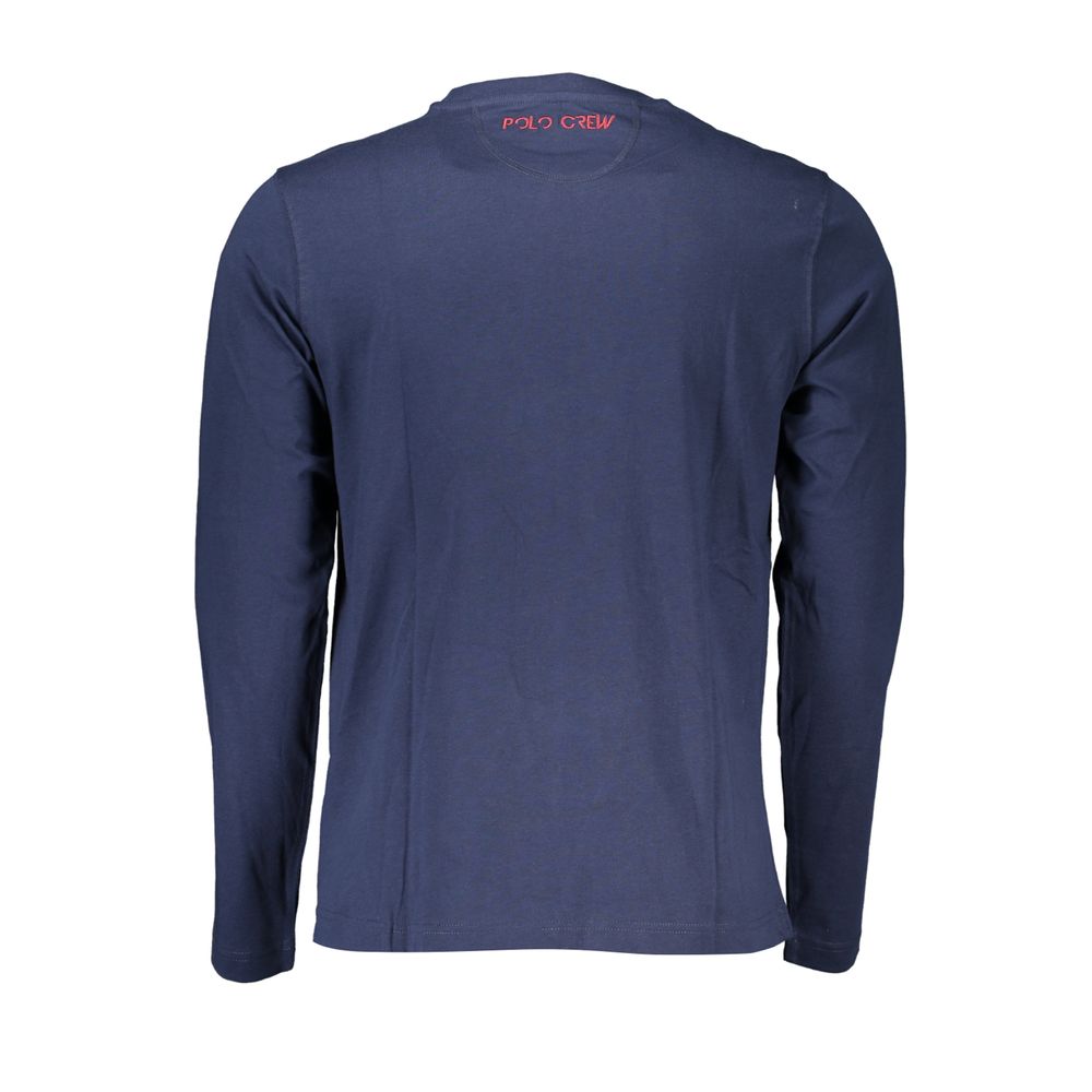 La Martina Men's Crew Neck Cotton T-Shirt - Blue
