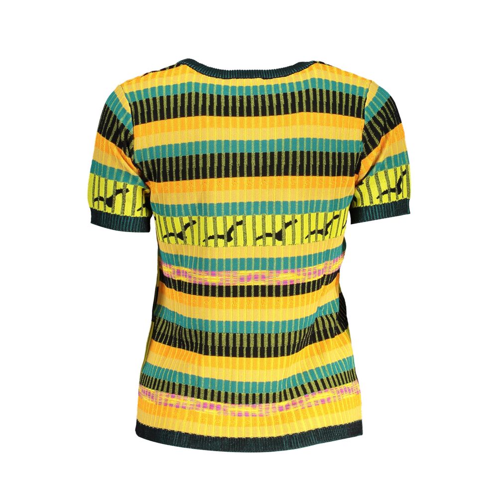 Sweater by Desigual for women in polyamide viscose yellow & signature features an tactile silhouette, showcasing a sophisticated and tactile for a refined finish.