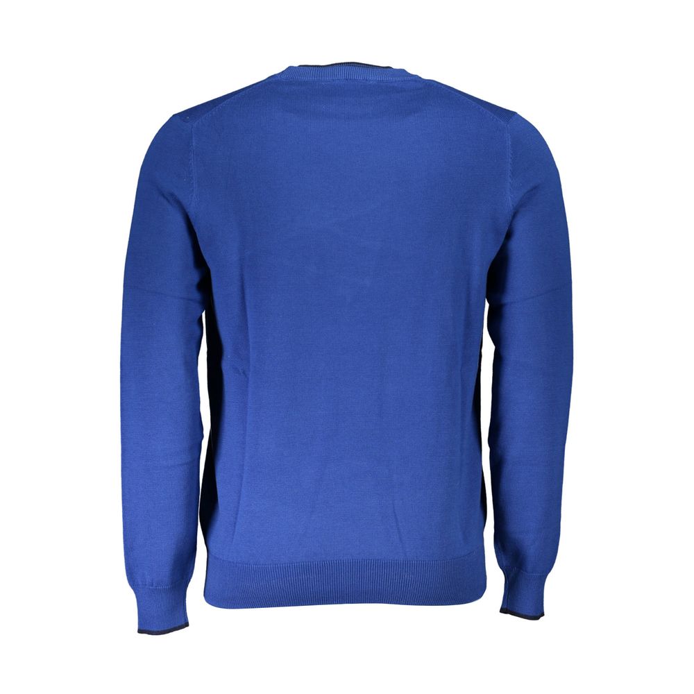 North Sails Men's Round Neck Organic Cotton Sweater - Blue