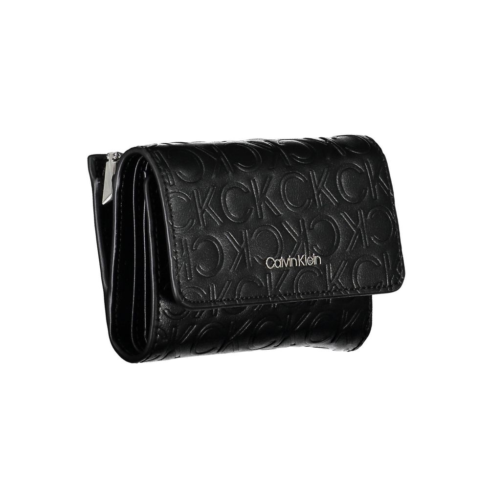 Calvin Klein Black Polyethylene Leather Effect Women Wallet