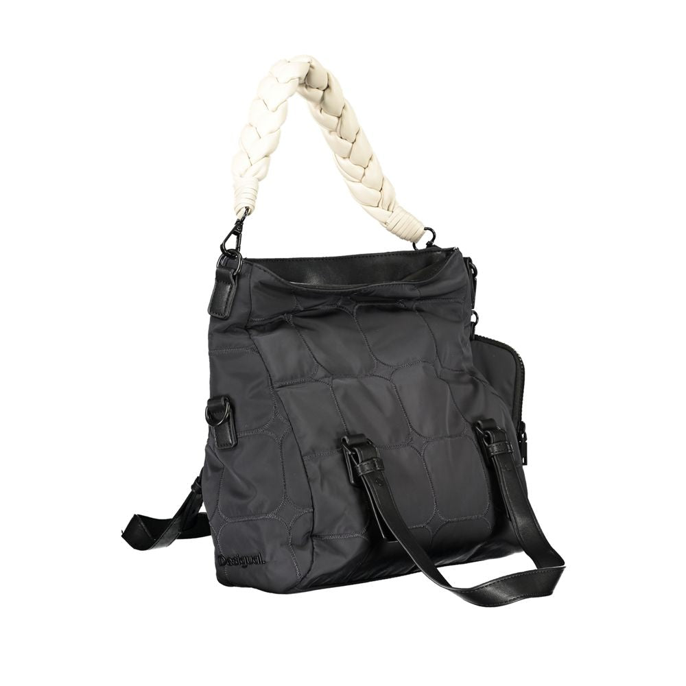 Desigual Nylon & Polyester Crossbody Pouch Convertible Handbag - Black