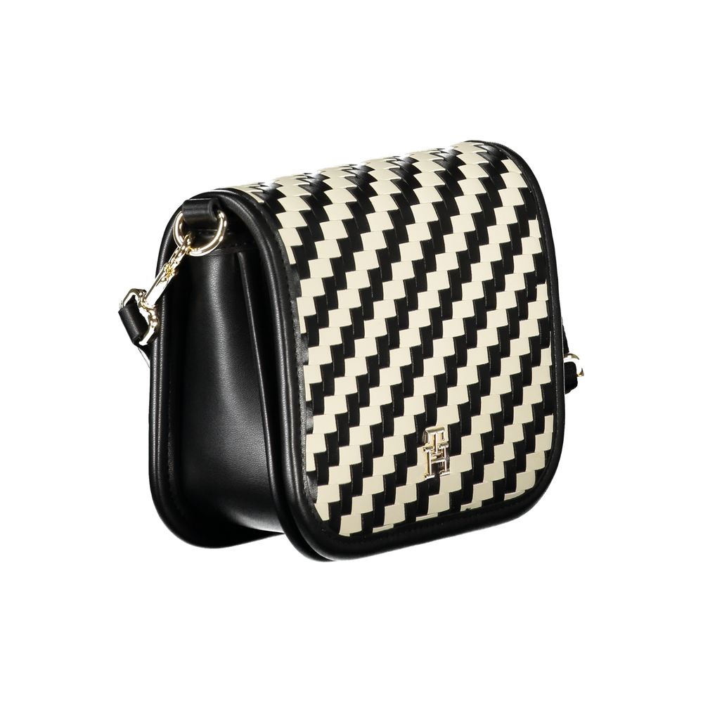 Tommy Hilfiger City Jagged Stripe Black & White Crossbody Handbag