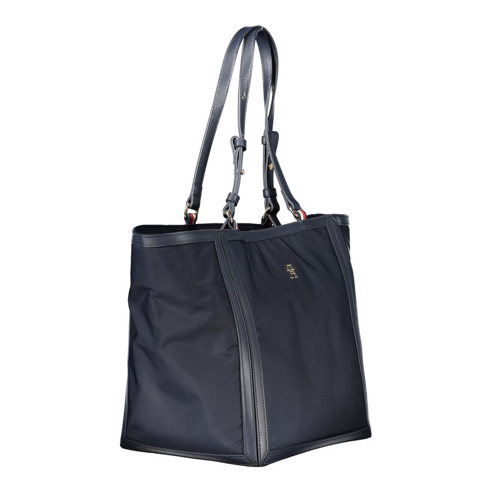 Tommy Hilfiger Blue Polyester Shopper Handbag