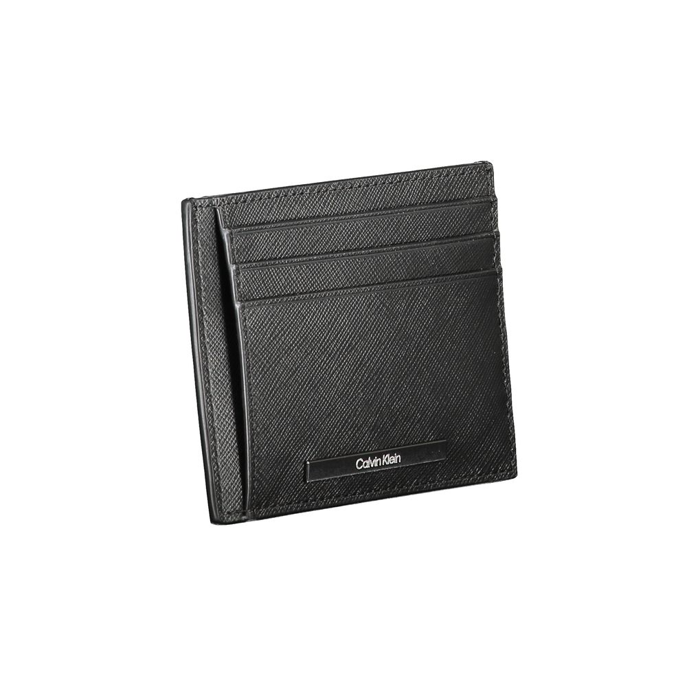 Calvin Klein Leather Cardholder Wallet - Black