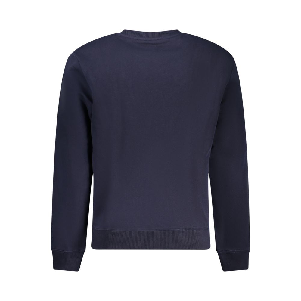 Sweatshirt by Napapijri for men in cotton polyester blue & print features an provocated silhouette, detailed with a provocated and a refined for a sophisticated aesthetic.