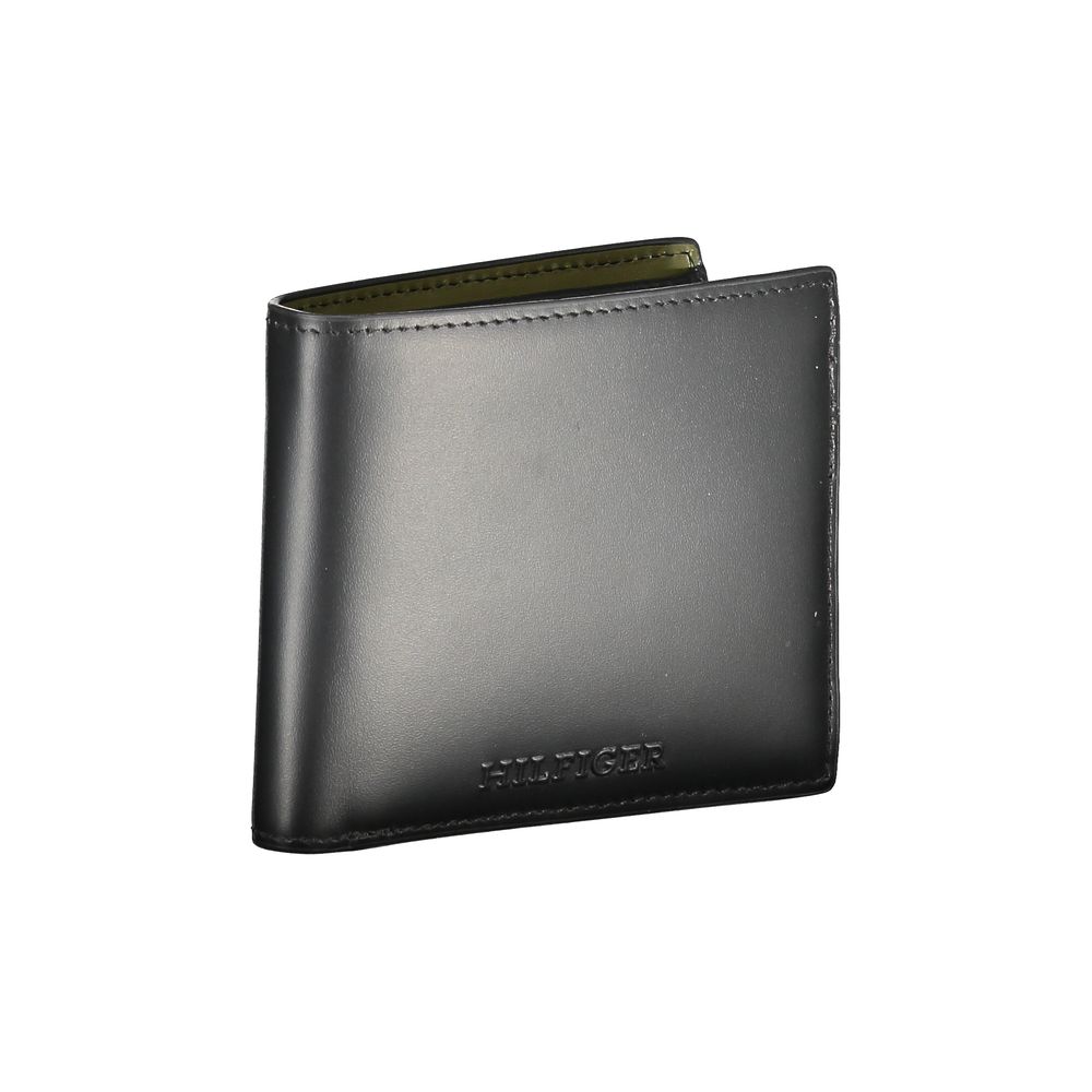 Tommy Hilfiger Leather Cardholder Wallet - Black Print