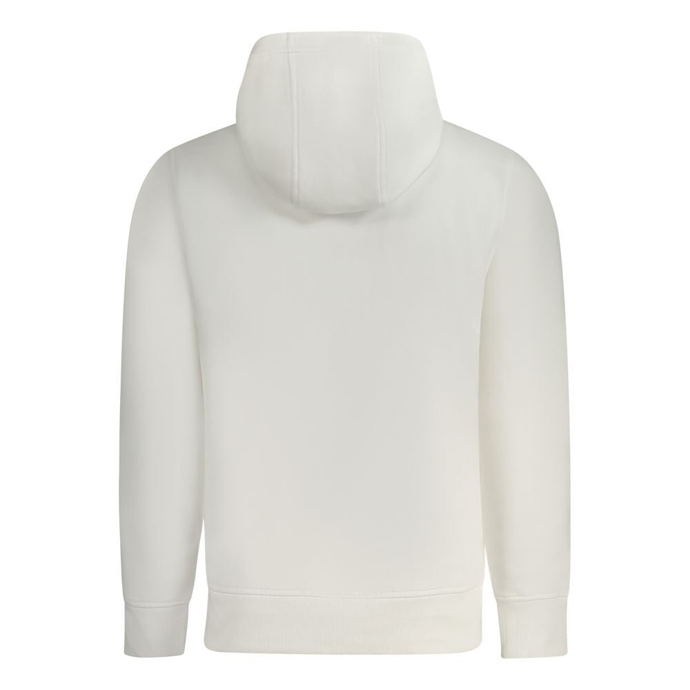 Hooded Sweatshirt Hoodie by Calvin Klein for men in cotton polyester white & print features an avant-garde silhouette, showcasing a sophisticated and detail for a truly avant-garde finish.