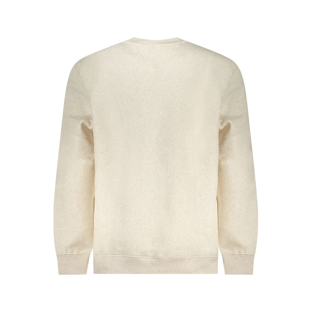 Sweatshirt by Tommy Hilfiger for men in cotton polyester beige presents a smart casual silhouette, featuring a smart casual and for a sophisticated look.