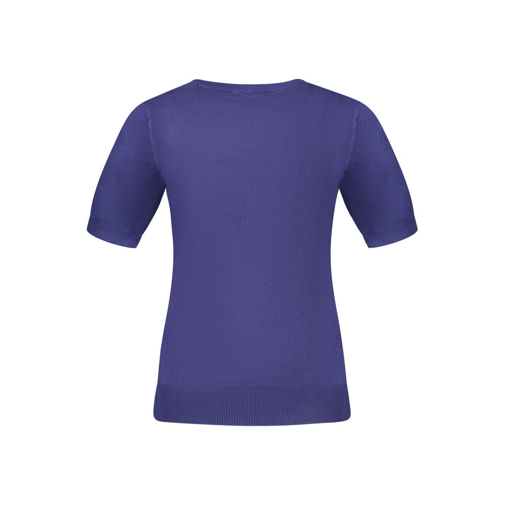 Sweater by Guess Jeans for women in stretch polyamide & viscose blue showcases a sumptuous silhouette, artfully finished with a sumptuous and for a sophisticated, sumptuous look.
