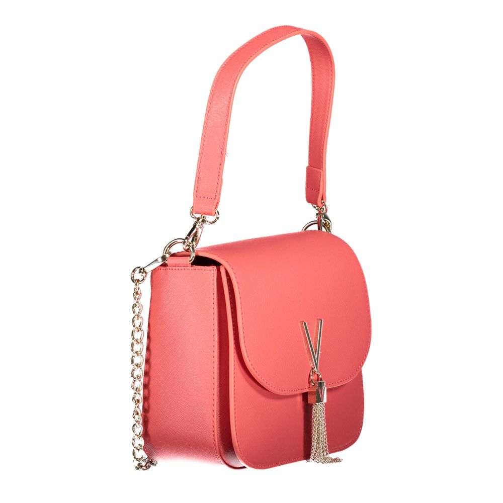 Handbag by Mario Valentino for women in polyethylene pink features a signature silhouette, showcasing a secure zipper & magnetic and signature built-in-compartments, external-pockets & cardholder with versatile handle for a sophisticated look.