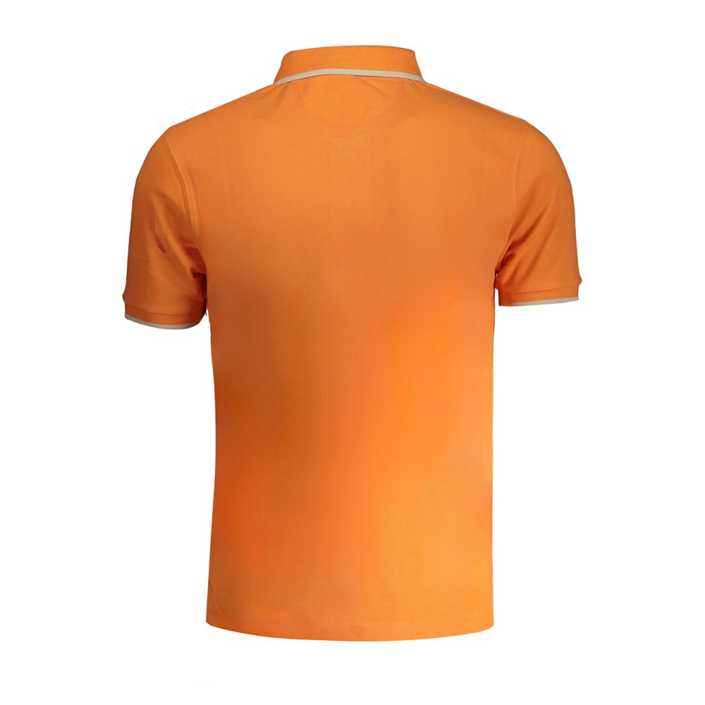 Polo Shirt by La Martina for men in cotton orange showcases a sharp silhouette, detailed with a refined and sharp for a sophisticated finish.