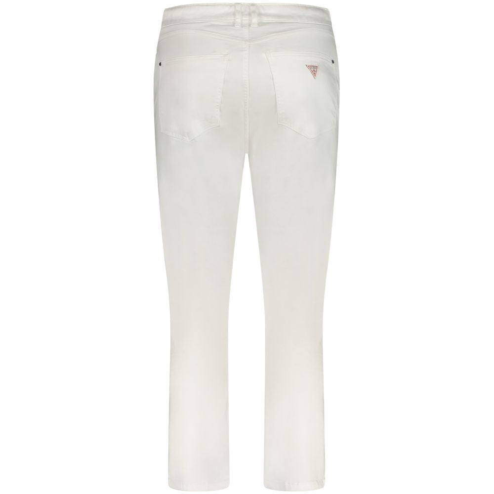 Jeans by Guess Jeans for women in lyocell & denim cotton white presents a refined pantology silhouette, artfully defined by a refined pantology skinny, long, and a sophisticated high rise.