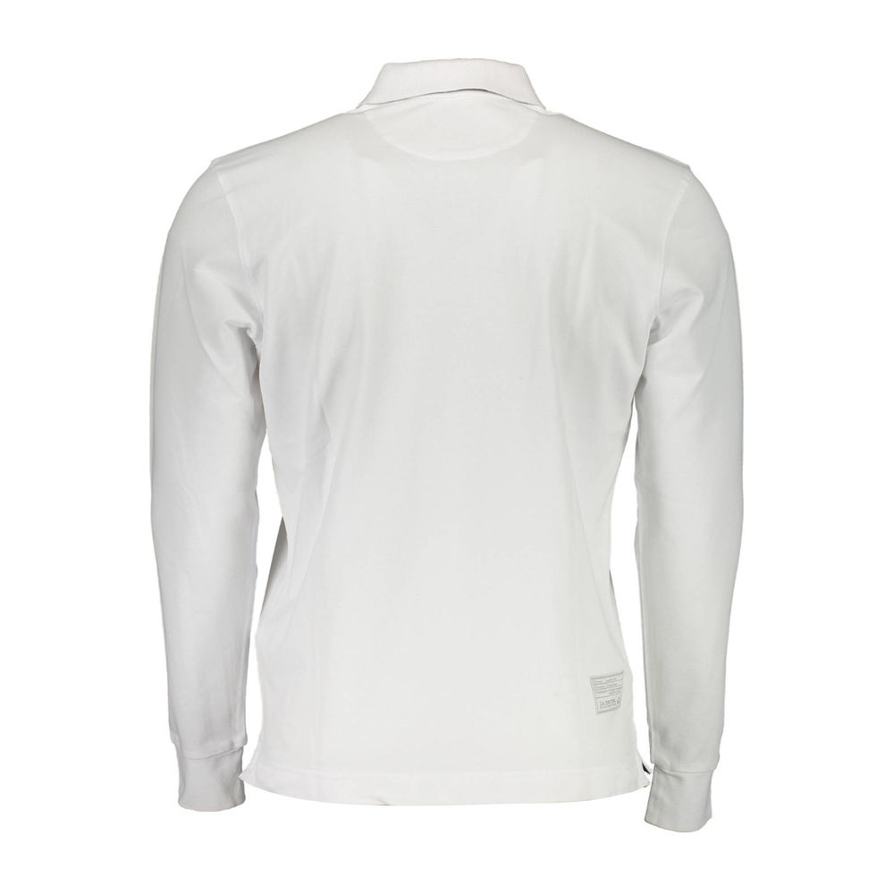 La Martina Men's Regular-Fit Long-Sleeve Stretch Cotton Polo Shirt - White Signature