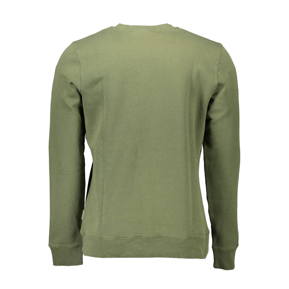 Napapijri Men's Regular-Fit Crew Neck Cotton Polyester Sweatshirt - Green