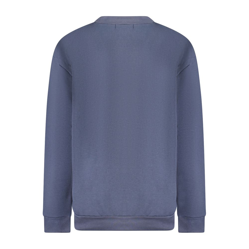 Sweatshirt by Cavalli Class for women in cotton polyester blue & print showcases a slouchy chic silhouette, artfully detailed with a slouchy chic and for a slouchy chic finish.