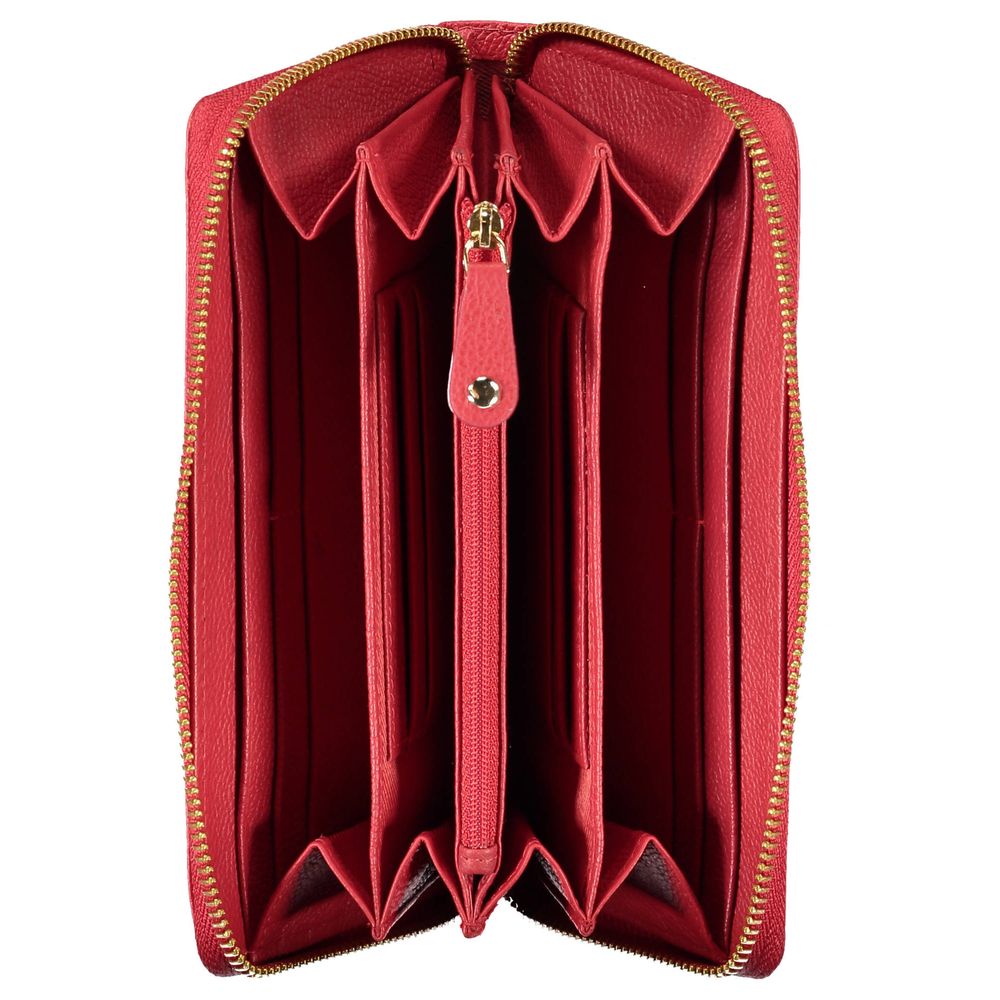 Valentino Bags Red Polyethylene Leather Effect Wallet