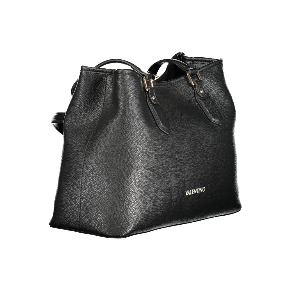 Handbag by Mario Valentino for women in polyethylene black features a refined silhouette, showcasing a secure , organized built-in-compartments & internal-pockets, and versatile shoulder-strap, handle, adjustable-strap & detachable-strap for a refined finish.