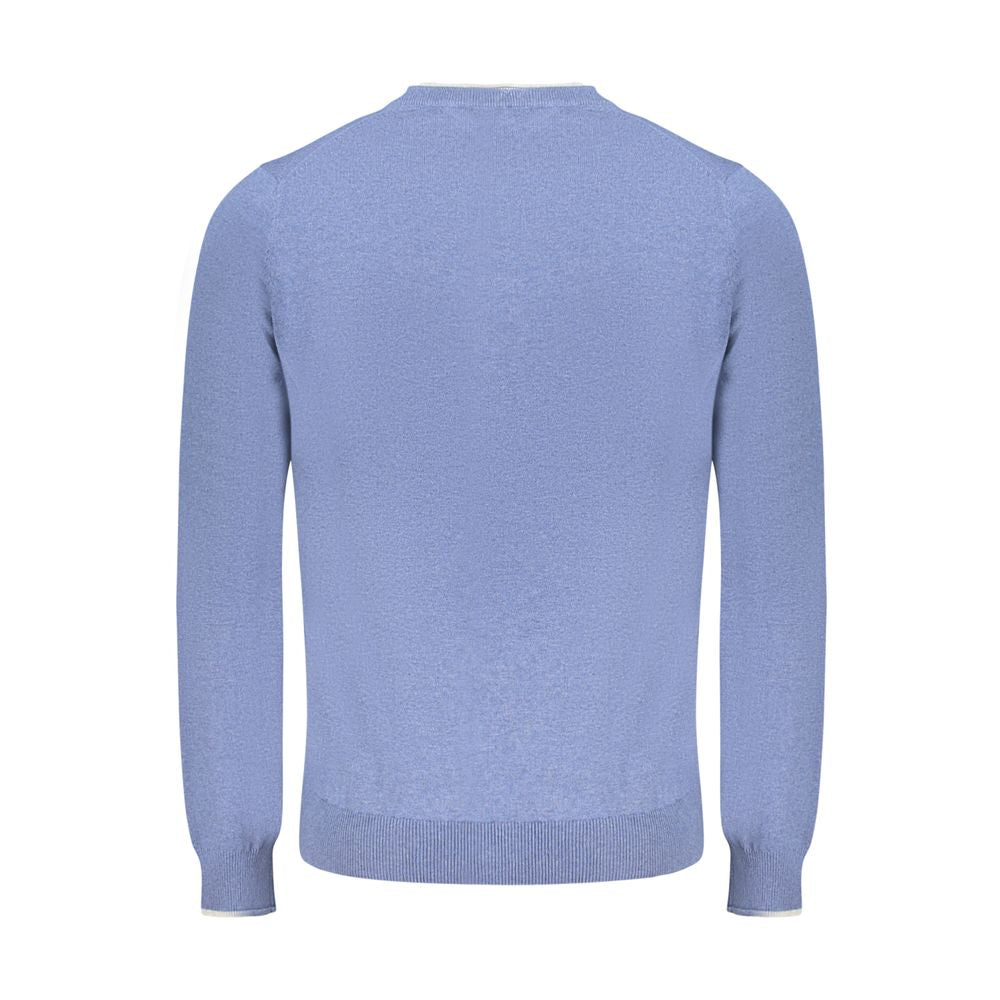 Sweater by North Sails for men in cotton blue & signature showcases an masterful silhouette, artfully detailed with a masterful and for a sophisticated, premium finish.