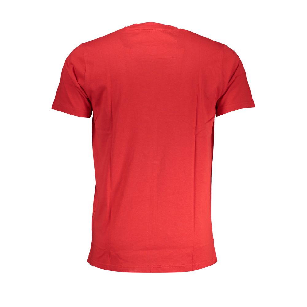 T-Shirt by Cavalli Class for men in cotton red & print features an on trend silhouette, perfectly showcasing a on trend and for an elevated aesthetic.