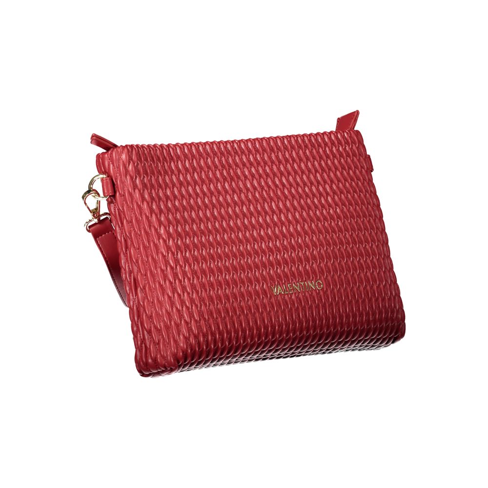Handbag by Mario Valentino for women in polyethylene red features a refined silhouette, showcasing a secure zipper, organized internal-pockets, and versatile shoulder-strap, adjustable-strap & detachable-strap for a refined finish.