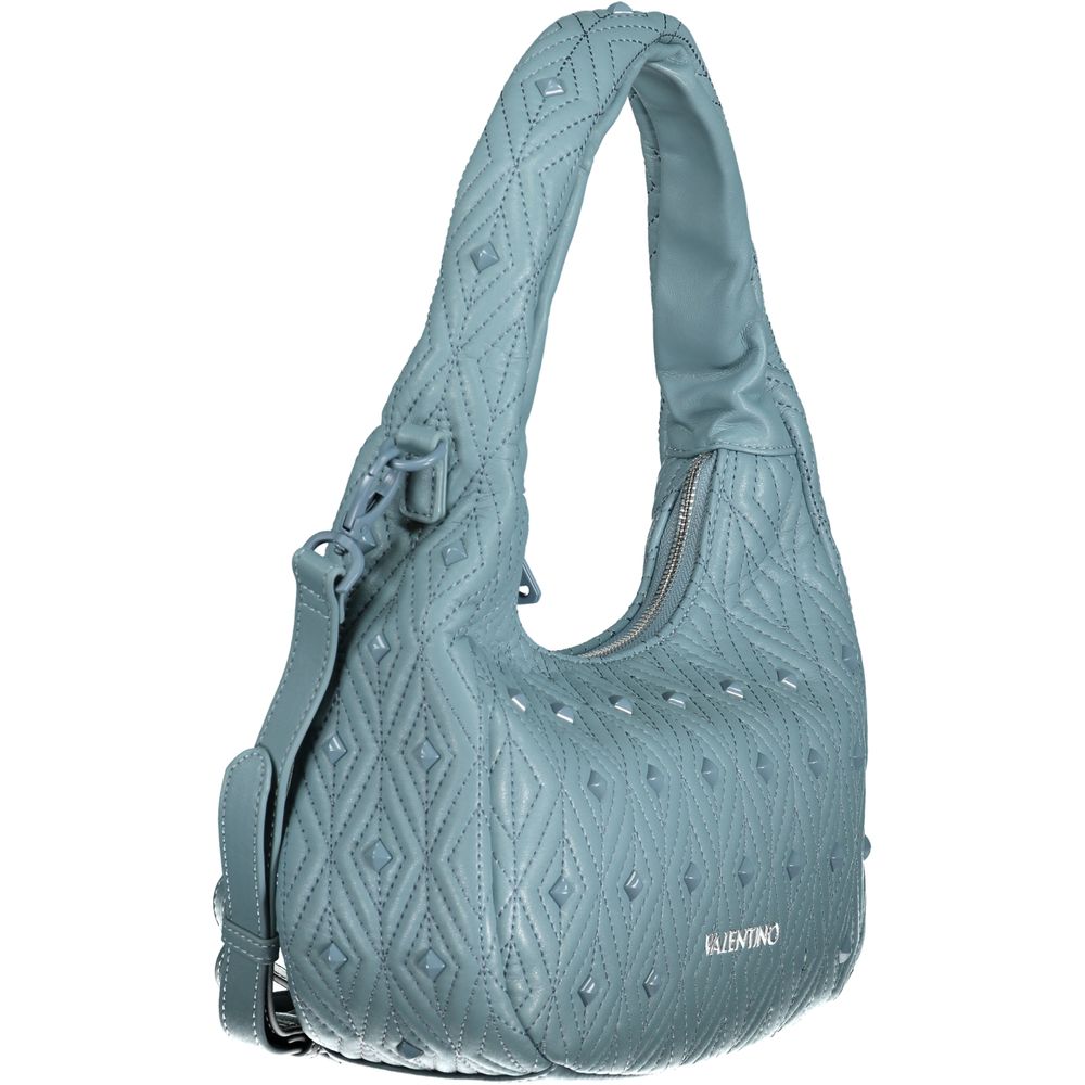 Mario Valentino Punch Polyethylene Shoulder Handbag - Blue