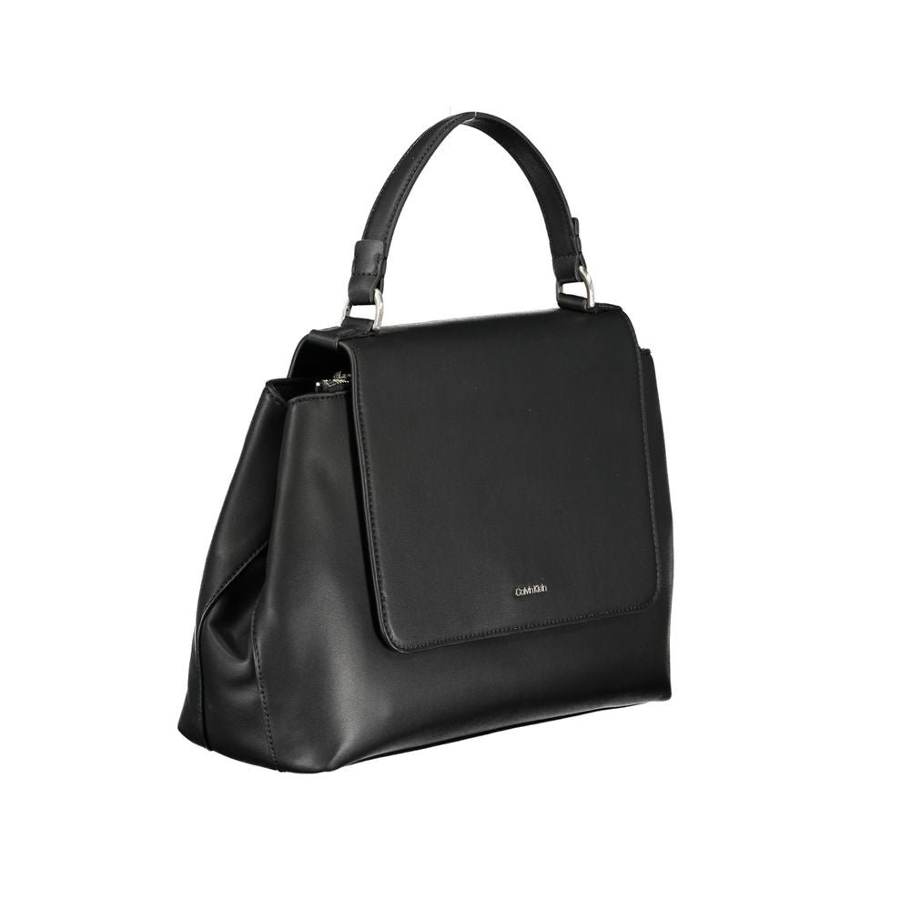 Calvin Klein Black Faux Leather Handbag