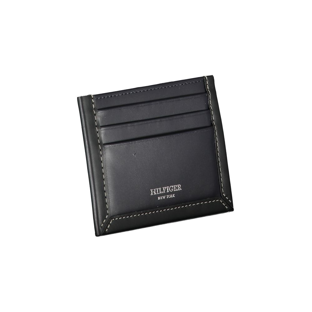 Cardholder Wallet by Tommy Hilfiger for men in leather blue presents a streamlined silhouette, showcasing the sophisticated design of the Leather Cardholder Wallet collection with functional card-organization compact-design.
