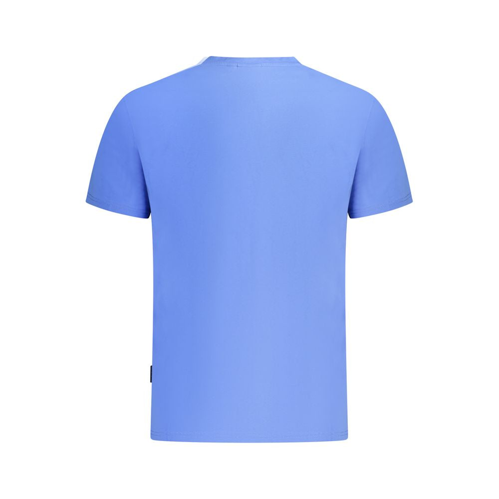 T-Shirt by Napapijri for men in cotton blue features a plush silhouette, showcasing a sophisticated and for a truly plush finish.