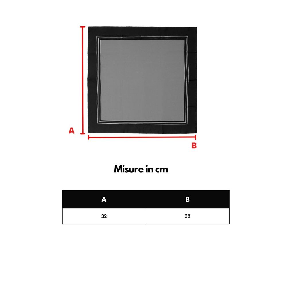 Dolce & Gabbana Black Silk Handkerchief