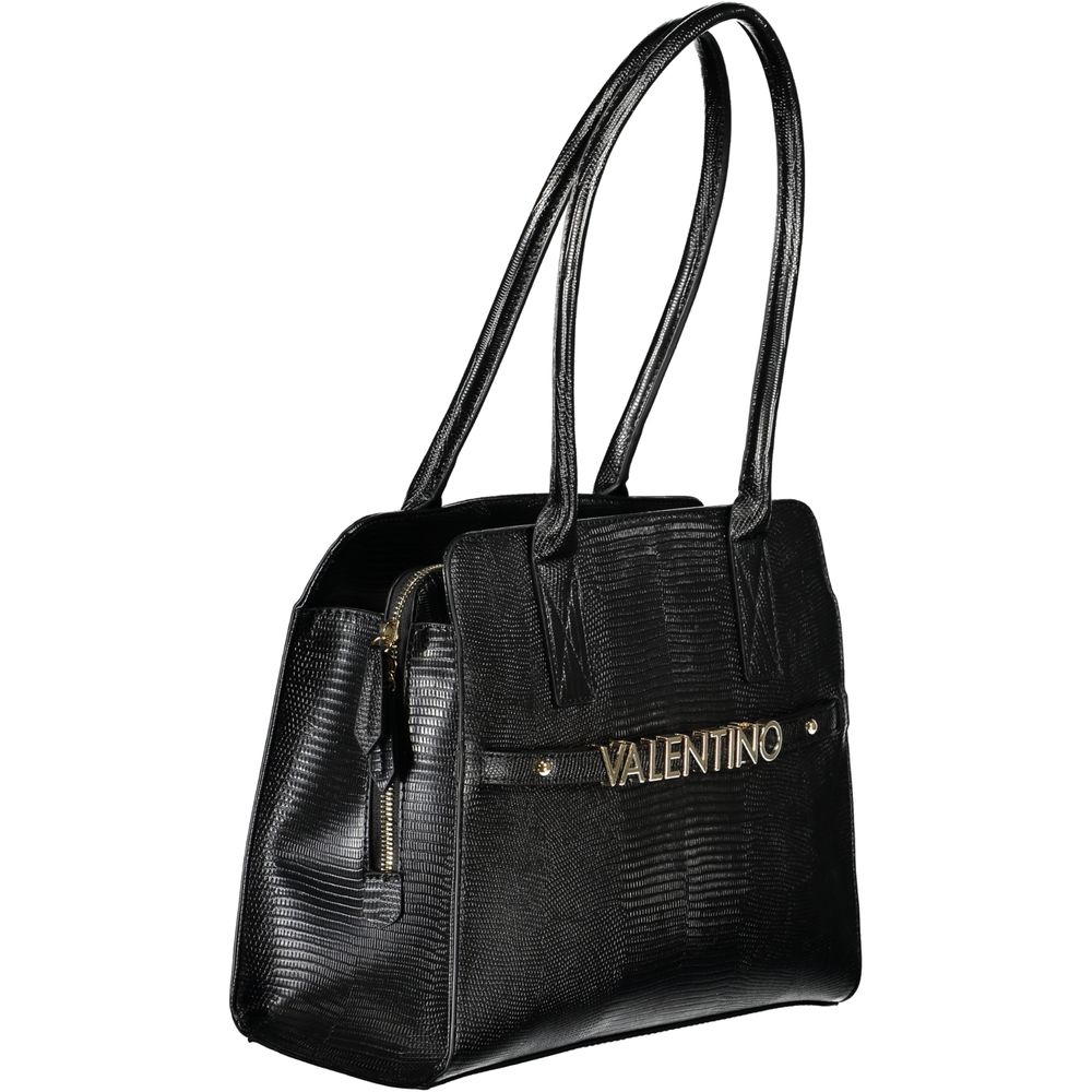 Valentino Bags Black Textured Polyethylene Handbag
