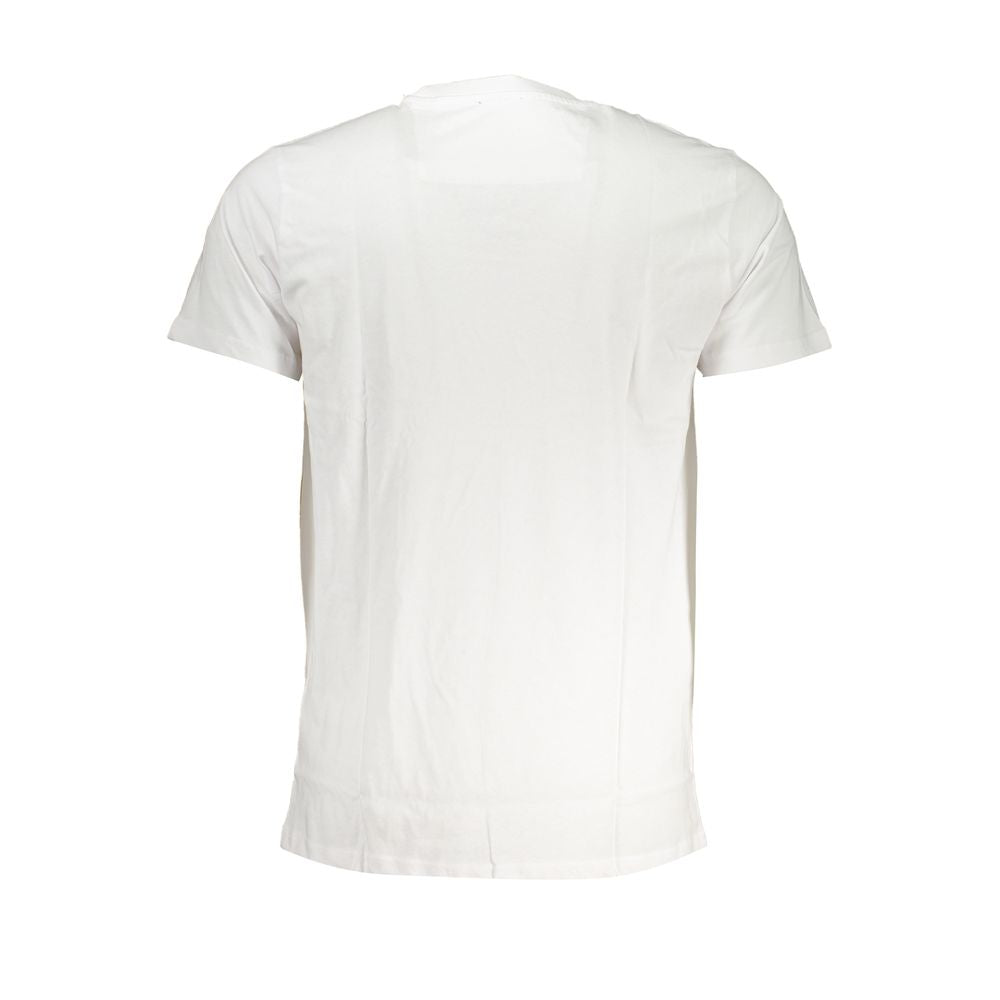 Cavalli Class Men's Crew Neck Cotton T-Shirt - White Print