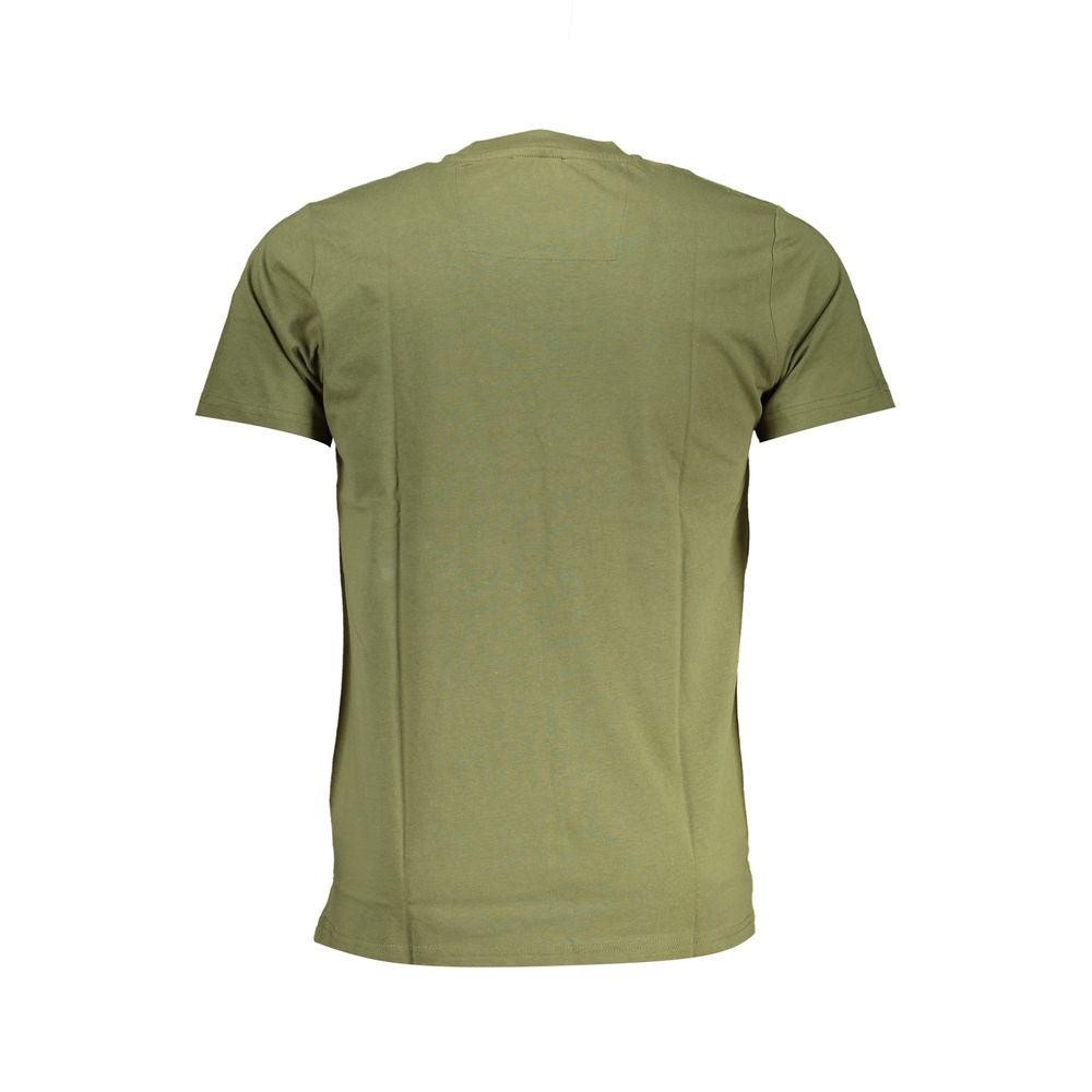 T-Shirt by Cavalli Class for men in cotton green & print features an edgy silhouette, meticulously detailed with a sophisticated and crew neckline for a truly edgy finish.